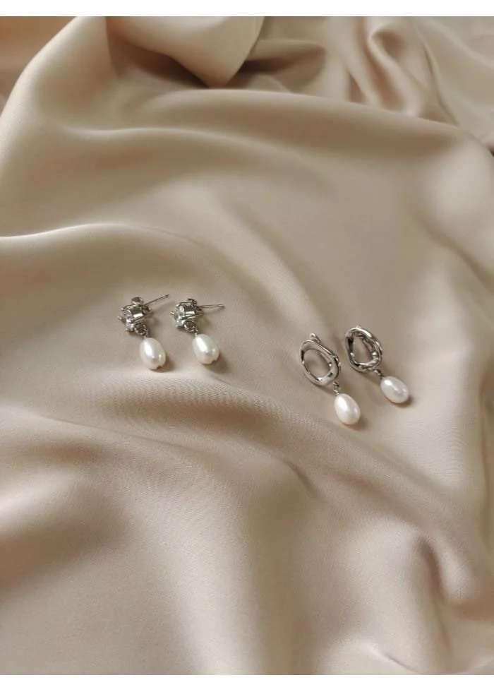 Сережки pearls drops + сережки spell
