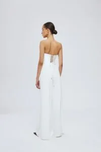 5027-corset корсет кольору айворі з вирізом "сердечком" і шнурівкою на спинці - Зображення 2