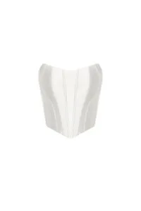 5027-corset корсет кольору айворі з вирізом "сердечком" і шнурівкою на спинці - Зображення 3