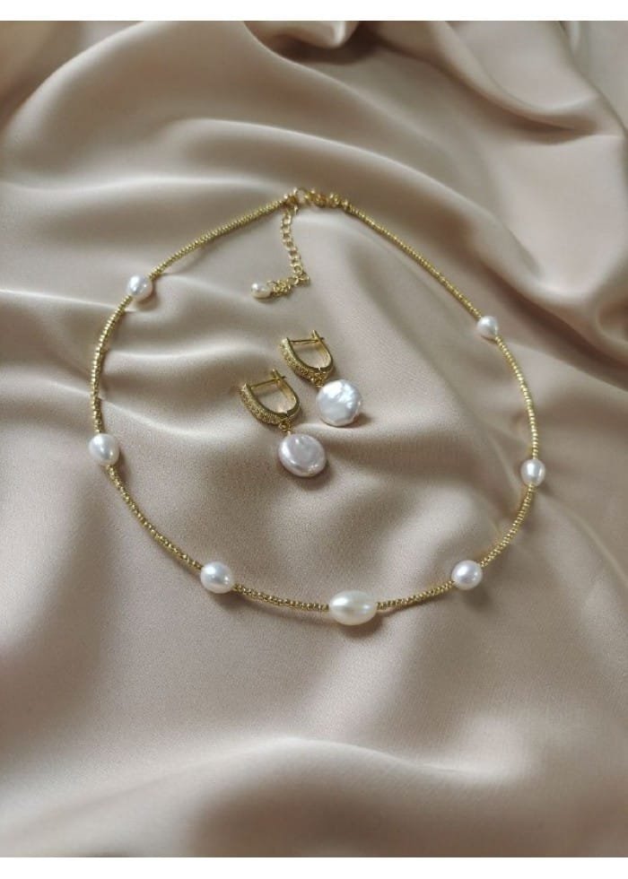 Чокер lady + сережки big pearls